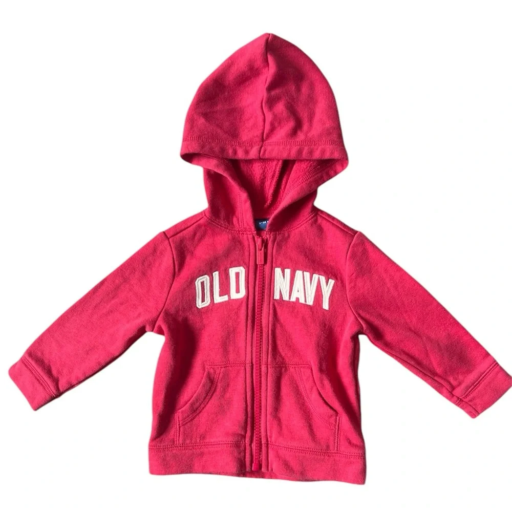 Old Navy Pink Zip Up Hoodie | 6-12M